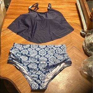 Duostick Bikini  Swimsuit Flounce Top High
Size Medium